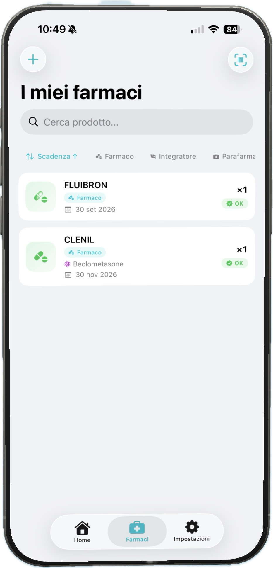 Il tuo inventario completo
