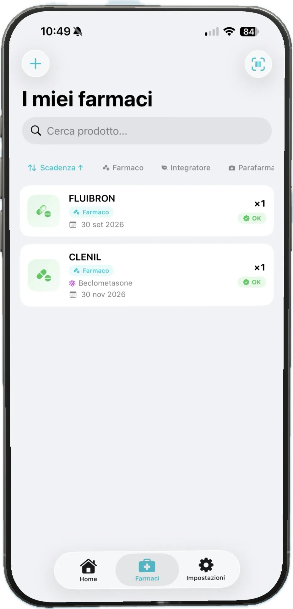 Il tuo inventario completo